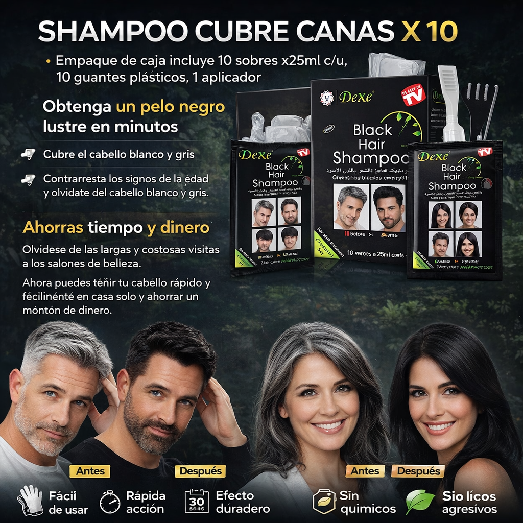 SHAMPO CUBRE CANAS X 10