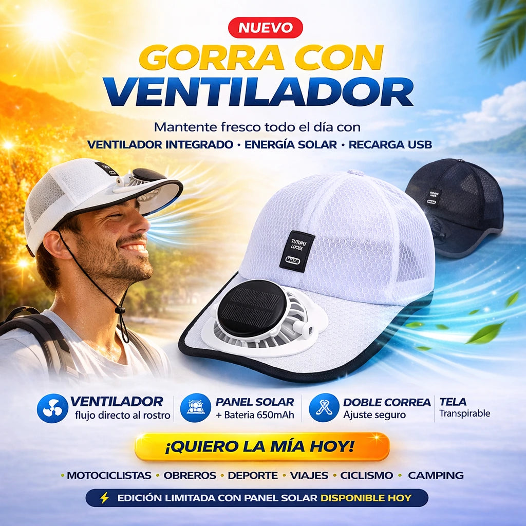 GORRA CON VENTILADOR PARA EXTERIORES