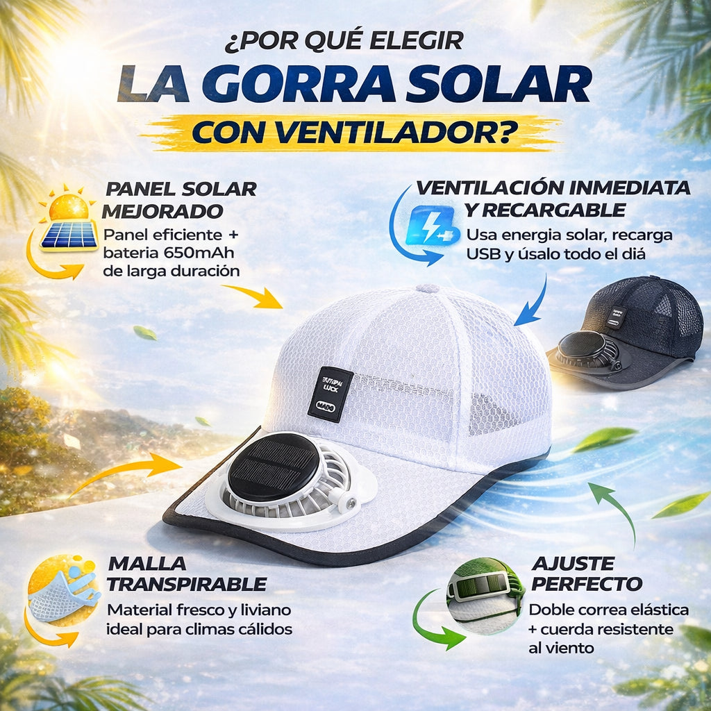 GORRA CON VENTILADOR PARA EXTERIORES