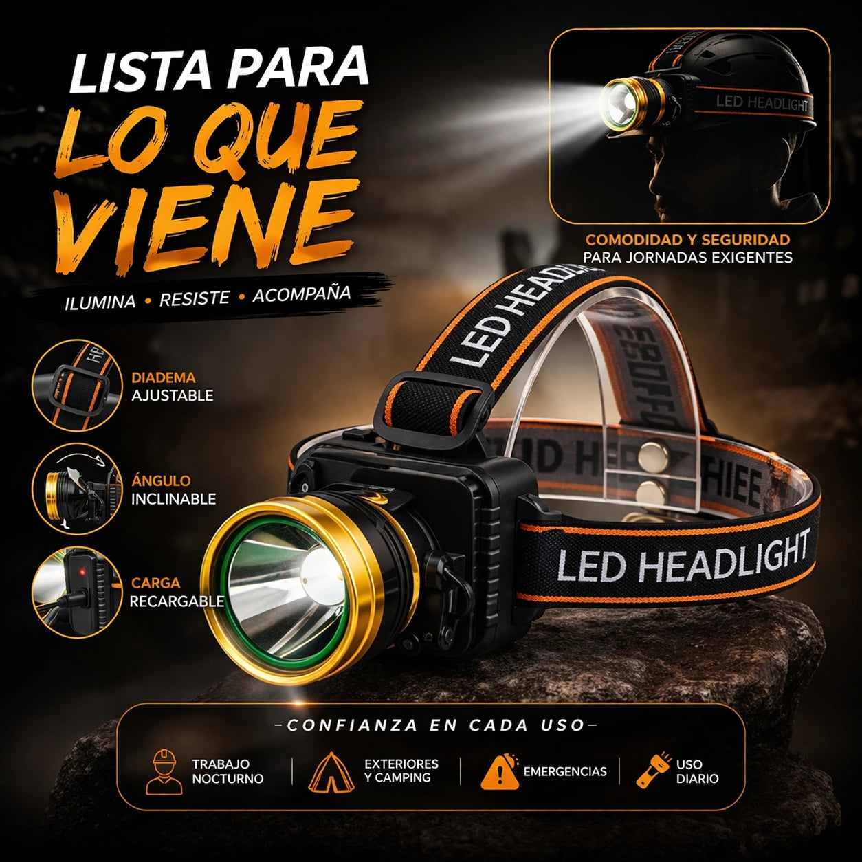 LINTERNA MINERA RECARGABLE