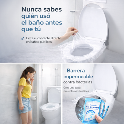 PROTECTOR DESECHABLE PARA SANITARIO - PAQUETE 50 UNIDADES