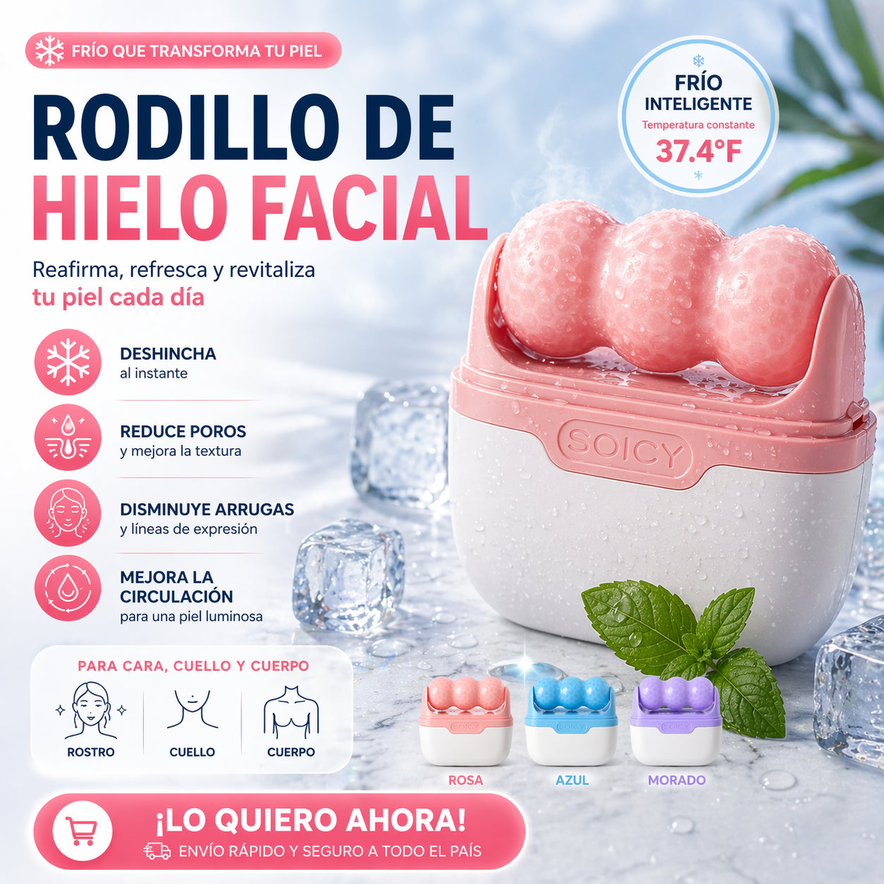 RODILLO DE HIELO FACIAL