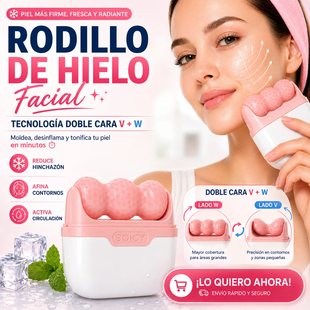RODILLO DE HIELO FACIAL